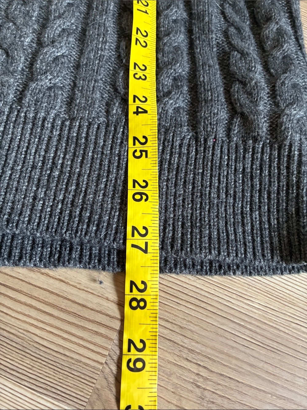 J. Crew Supersoft lambswool-blend cable-knit turtleneck sweater Gray Men’s L - Picture 6 of 9